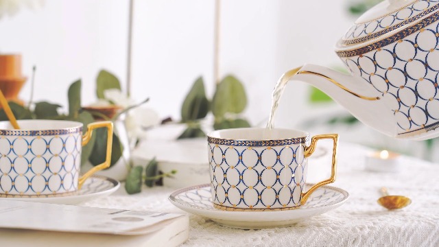 Amazon.com | CwlwGO-15 Pieces Porcelain Tea Service Set for 4